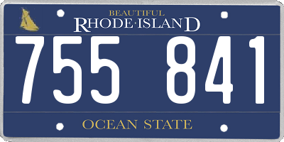 RI license plate 755841