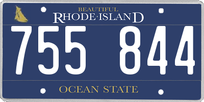 RI license plate 755844