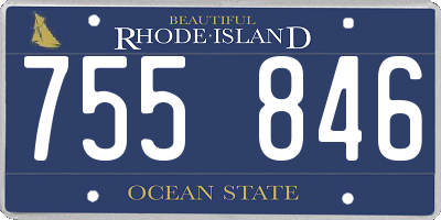 RI license plate 755846