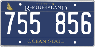 RI license plate 755856