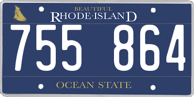 RI license plate 755864