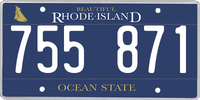 RI license plate 755871