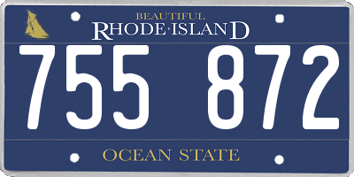 RI license plate 755872