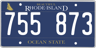 RI license plate 755873