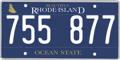 RI license plate 755877
