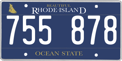 RI license plate 755878