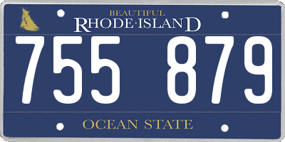 RI license plate 755879