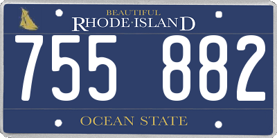 RI license plate 755882