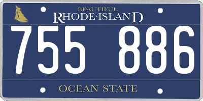 RI license plate 755886