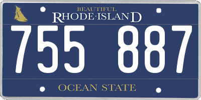 RI license plate 755887