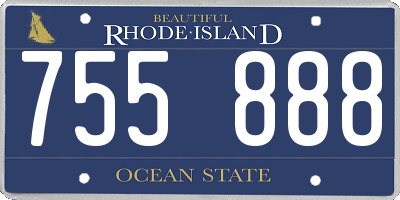 RI license plate 755888
