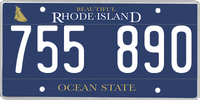 RI license plate 755890