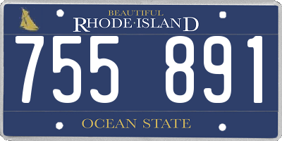 RI license plate 755891