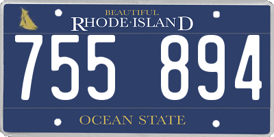 RI license plate 755894