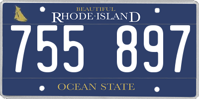 RI license plate 755897