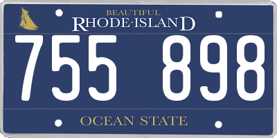 RI license plate 755898