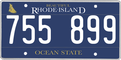 RI license plate 755899