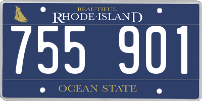 RI license plate 755901