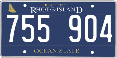 RI license plate 755904