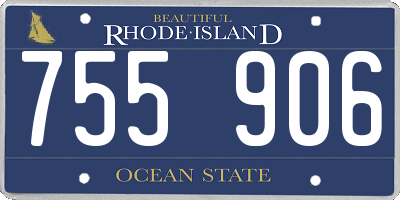 RI license plate 755906