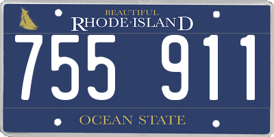 RI license plate 755911