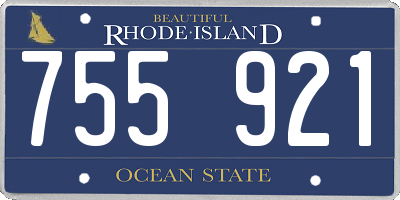 RI license plate 755921