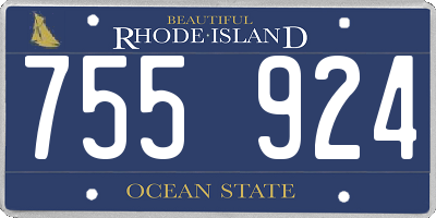 RI license plate 755924