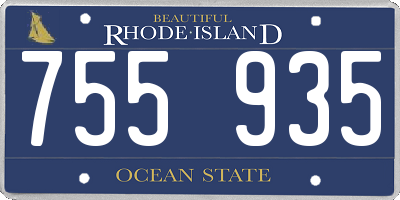 RI license plate 755935