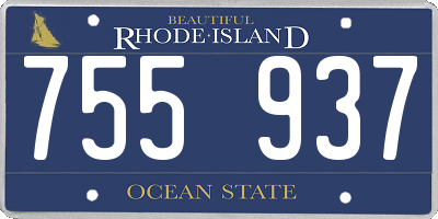RI license plate 755937