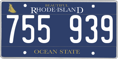 RI license plate 755939