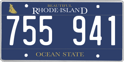 RI license plate 755941