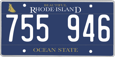 RI license plate 755946