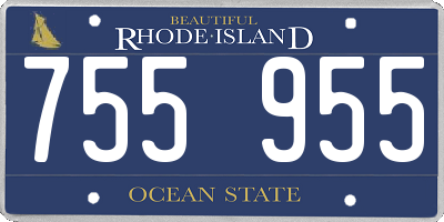 RI license plate 755955