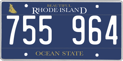 RI license plate 755964