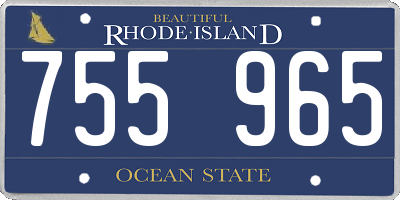 RI license plate 755965