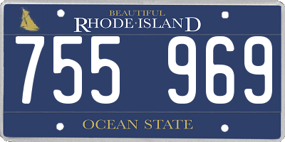 RI license plate 755969