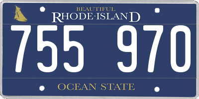 RI license plate 755970