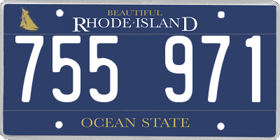 RI license plate 755971