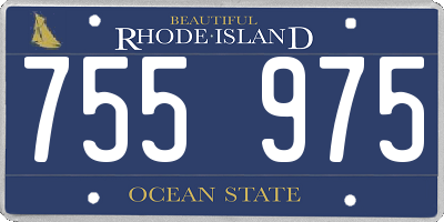 RI license plate 755975