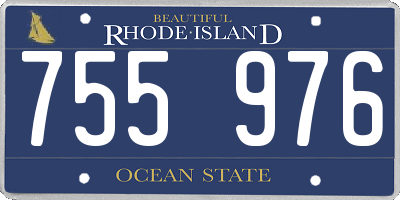 RI license plate 755976