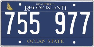 RI license plate 755977