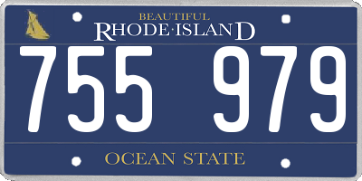 RI license plate 755979
