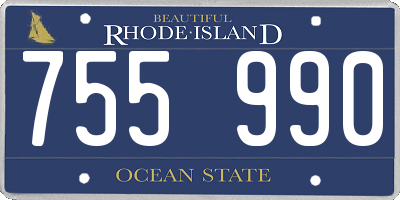 RI license plate 755990