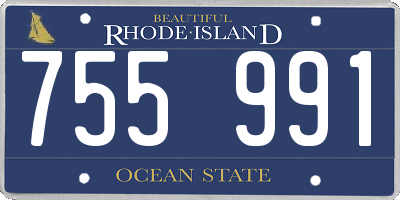 RI license plate 755991