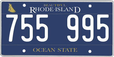 RI license plate 755995