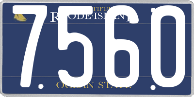 RI license plate 7560