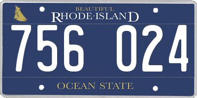RI license plate 756024