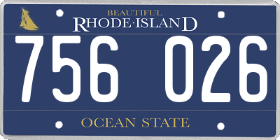 RI license plate 756026