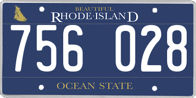 RI license plate 756028