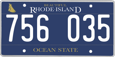 RI license plate 756035